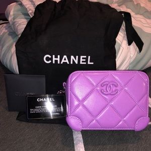Chanel Square Leather Mini Box Bag Matte- Lavender